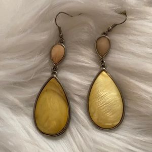 - Francesca Yellow and Blush Boho Earrings